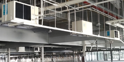 大型制衣廠整體降溫，安裝蒸發(fā)冷省電空調(diào)-臥式軸流機組
